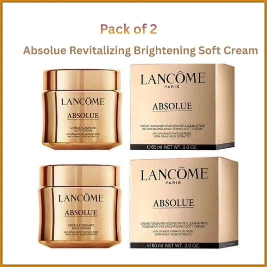 2X Lancôme Absolue Revitalizing & Brightening Soft Cream 2 oz Cream New